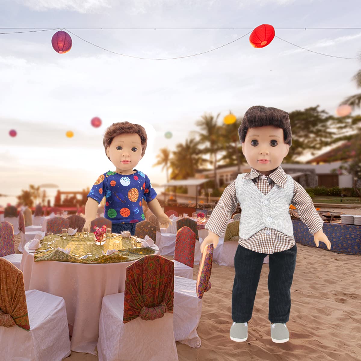 Ecore Fun turtle pattern tee enhances themed doll outfits and role play.