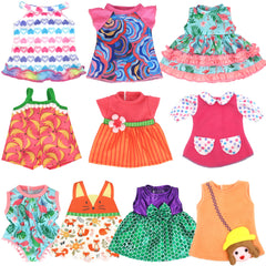 ECORELF 10-Set Alive doll clothes pack for 10-12 inch dolls, easy care and durable.
