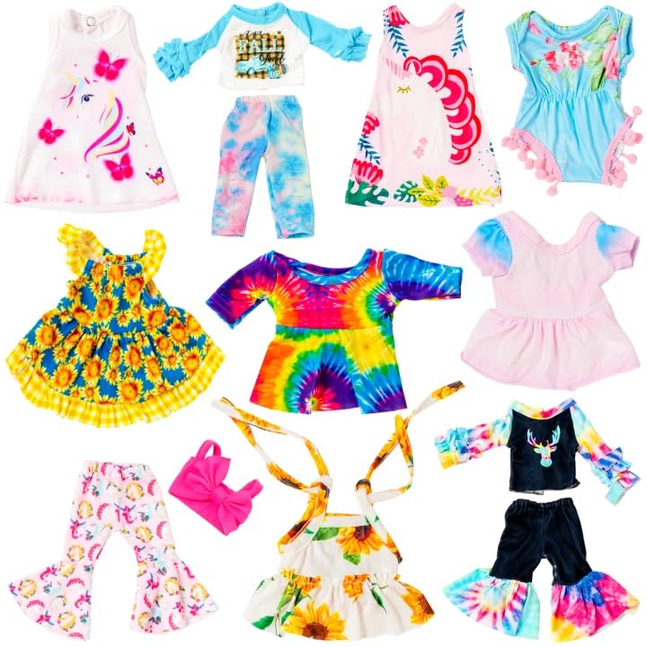 ECORELF 12-inch doll dresses set for imaginative play and easy outfit swaps.