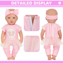 ECORELF 18-inch doll jumpsuit 2 highlights flexible design for quick changes