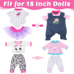 ECORELF denim suspenders featured on doll outfits for versatile mix-and-match looks.