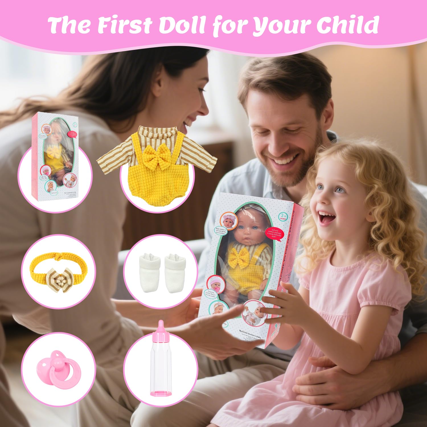 ECORELF doll pacifier supports realistic playtime scenarios and soothing pretend caregiving.