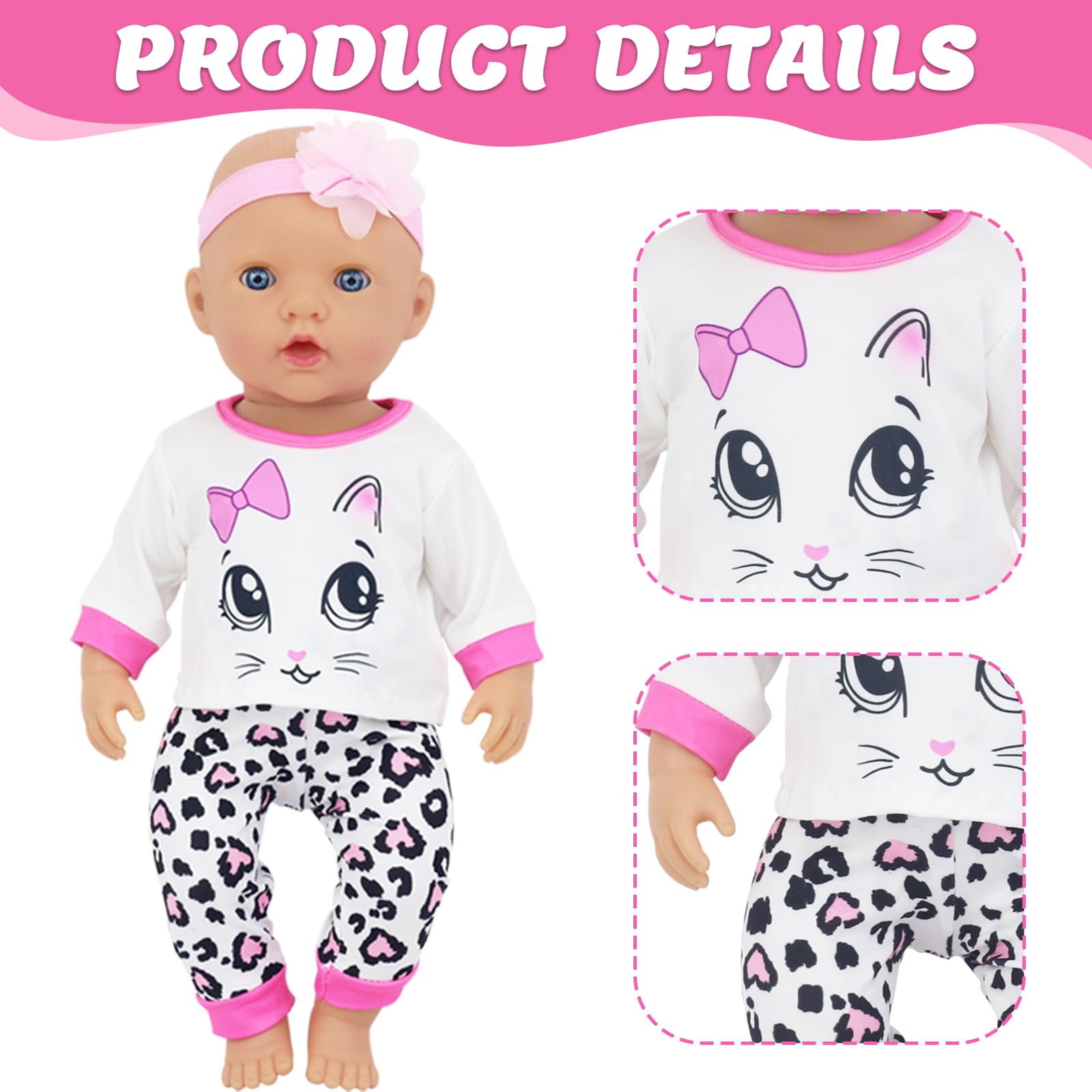 ECORELF skirt and pants set on a doll, comfortable cotton fabric.