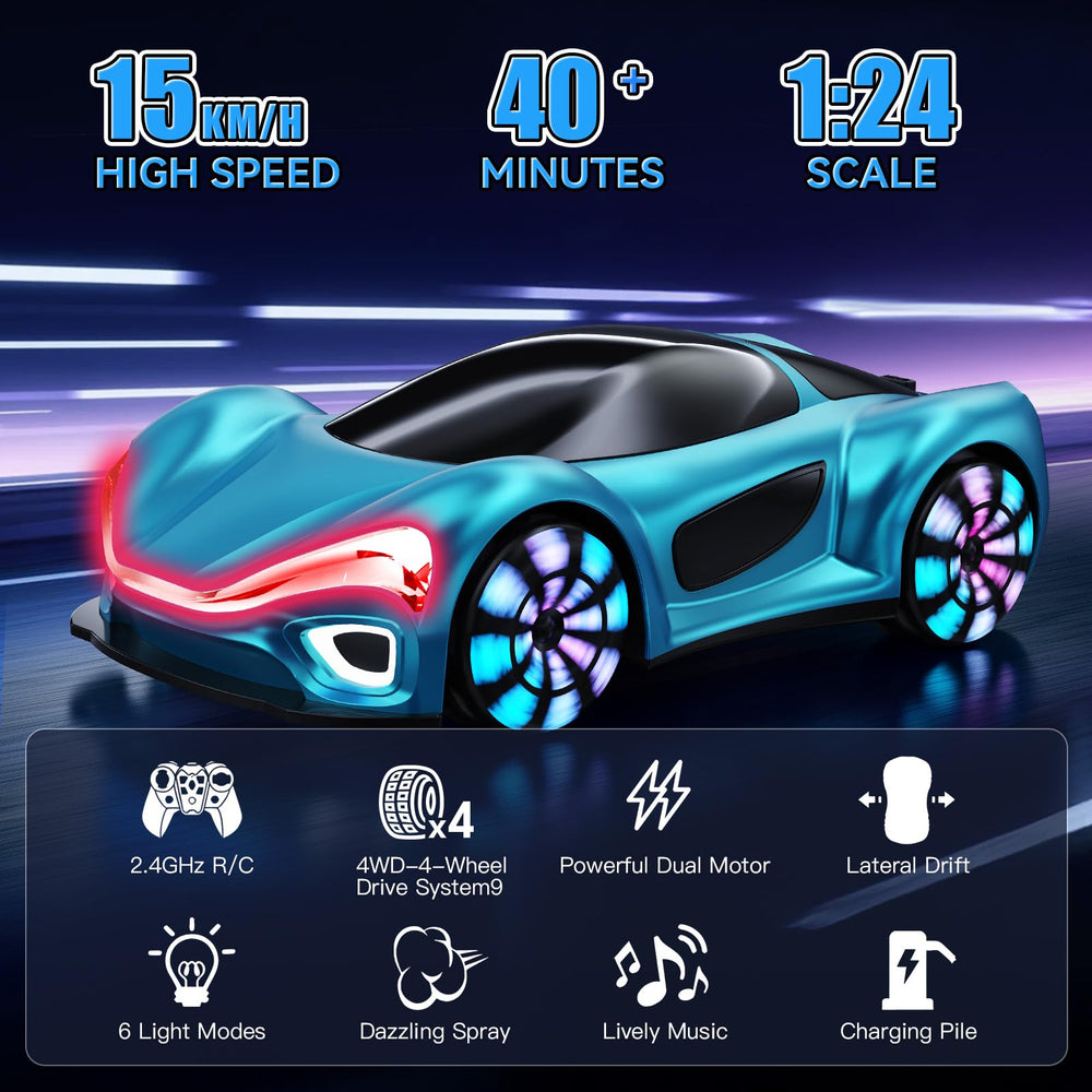 ECOSAT-QIU remote control car side drift demonstrates agile steering for fun races