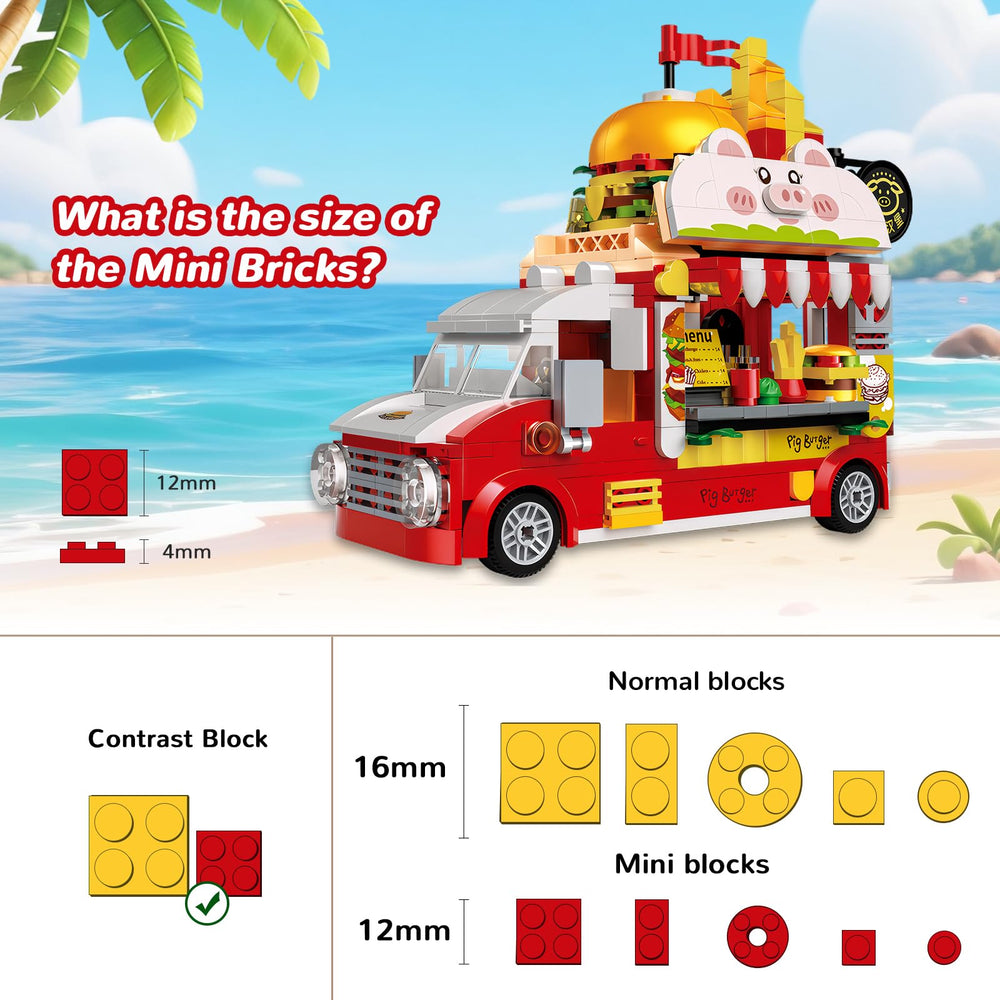 ecpoteny Piggy Burger Truck open-ordering area supports role-play scenarios.