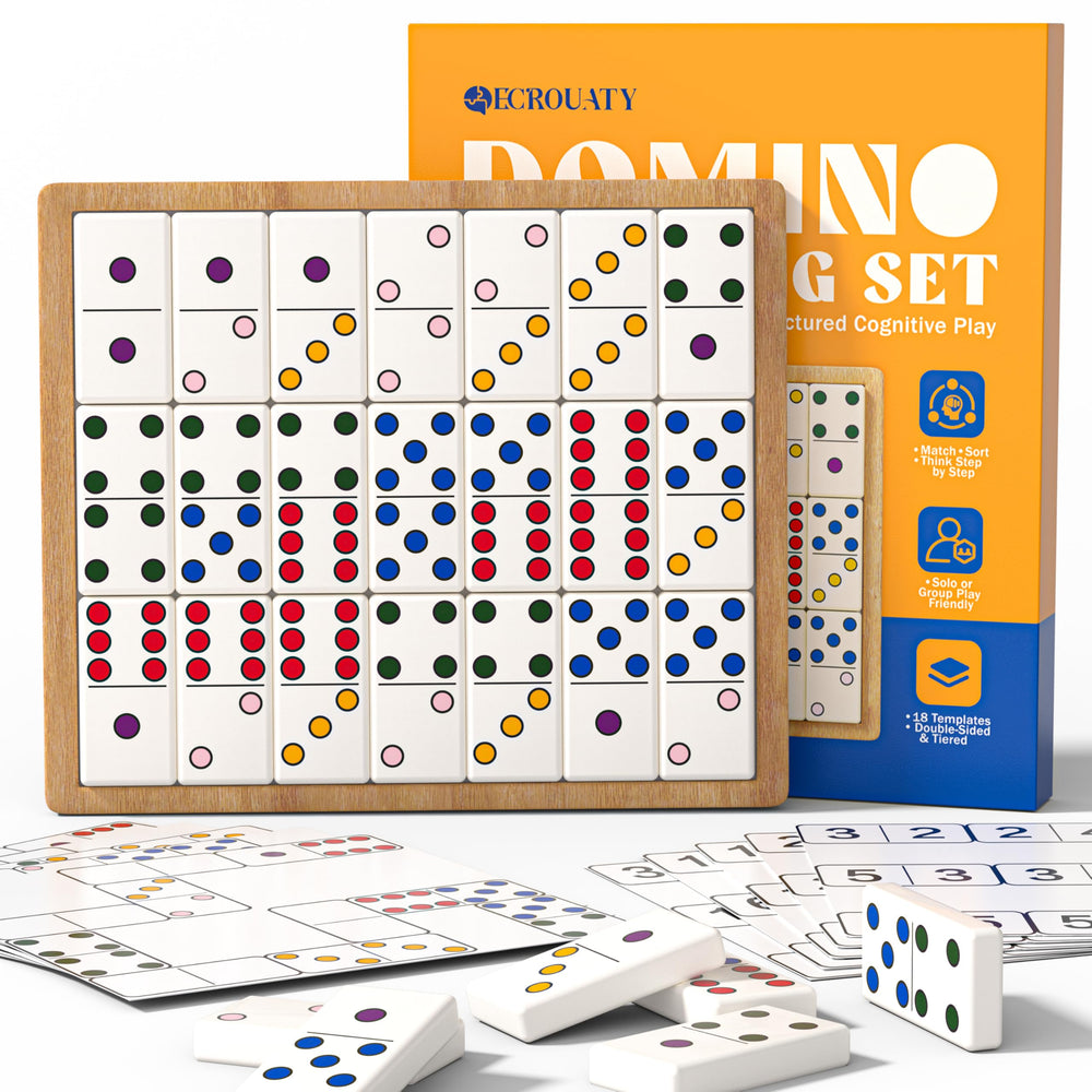 ECROUATY dementia domino tiles for group play enhancing focus.
