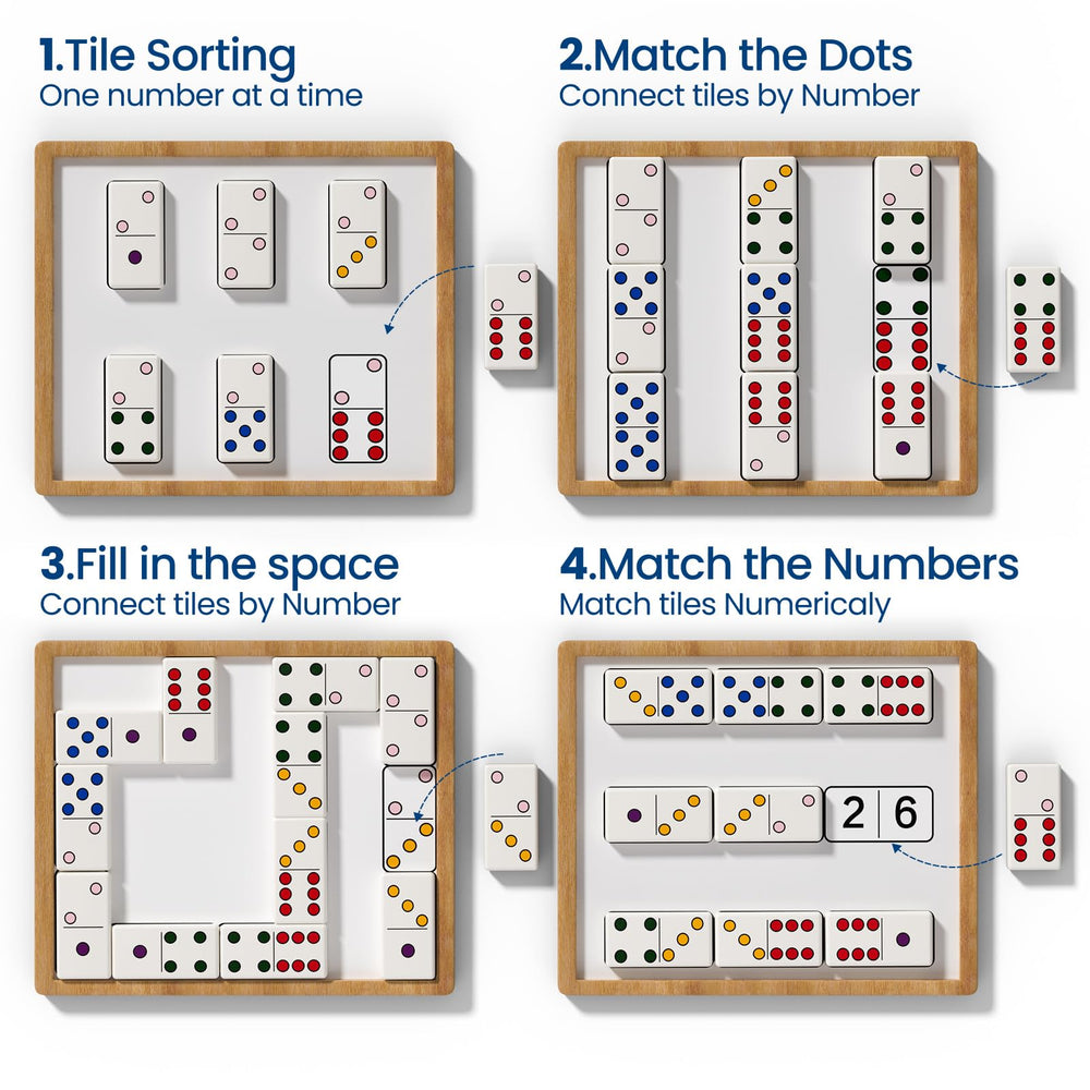 ECROUATY wooden tiles with 21 pieces are easy to grasp.