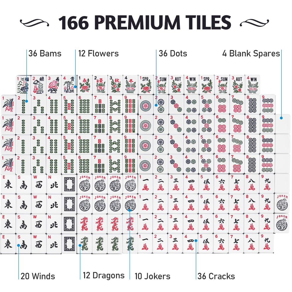 EdenRiver pushers and racks organize tiles for quick setup and play.