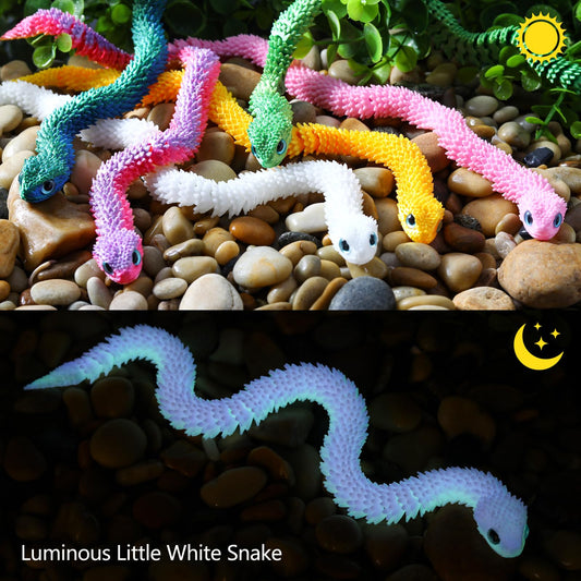EDGRYJK fluorescent white snake glows in the dark for magical decor.