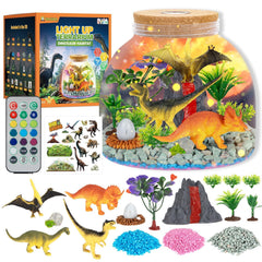 Ednzion Dinosaur Light-Up Terrarium bowl glows for immersive play.