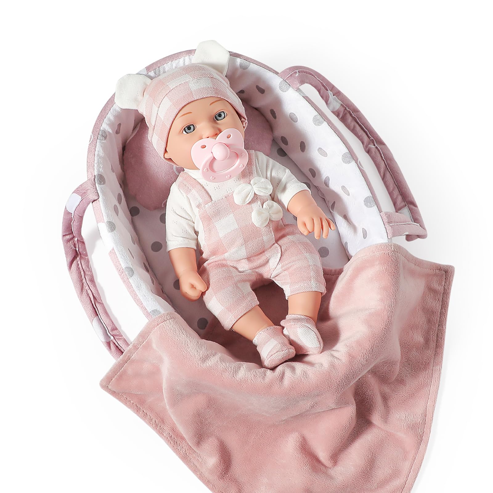 eDollable doll carrier-bassinet bed demonstrates portable storage and transport.