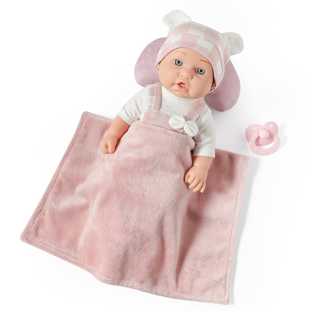 eDollable pacifier accessory supports gentle soothing during pretend play.