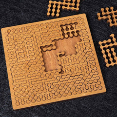 Edottbag Fractal Tray Puzzle edge detail 01 emphasizes precision-cut finish and smooth feel.