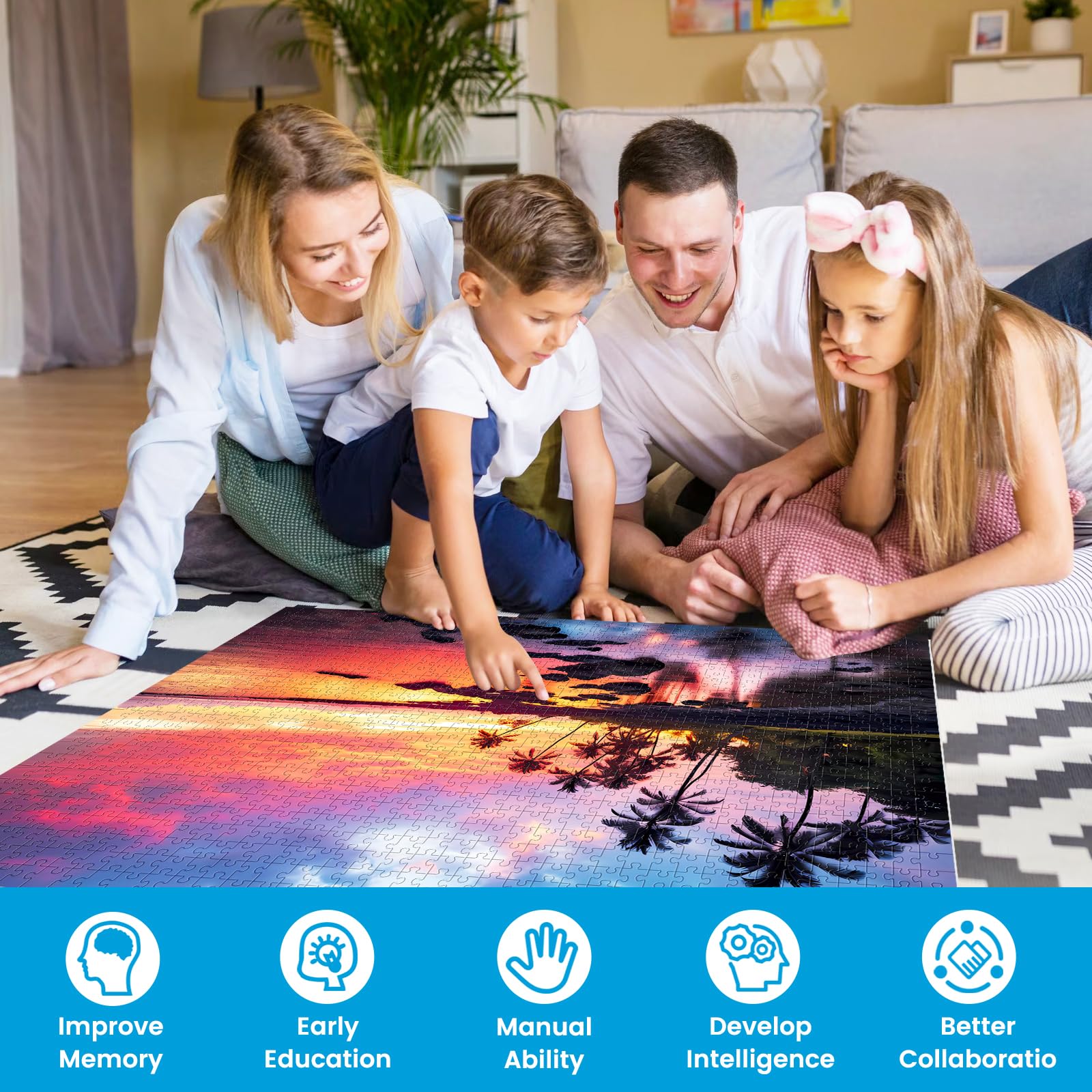 Edsjegn 2-pack Reef Landscape puzzle — vibrant ocean vista for group play