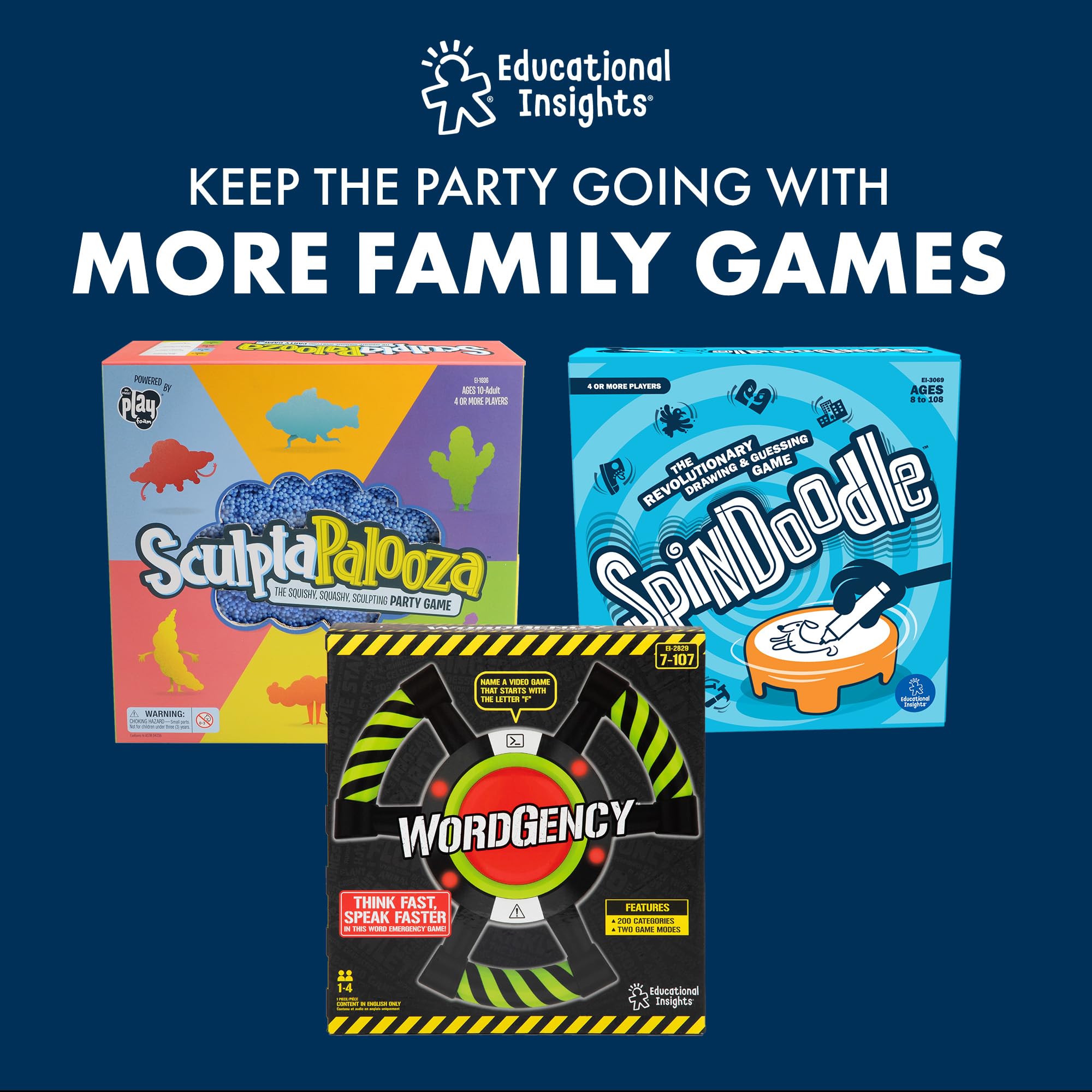 Educational Insights Blurt box opened, ready for a lively family game night