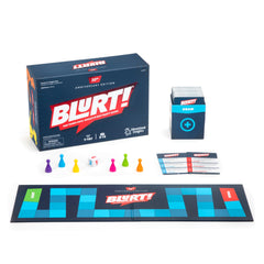Educational Insights Blurt game board set up for family night to spark fast word recall