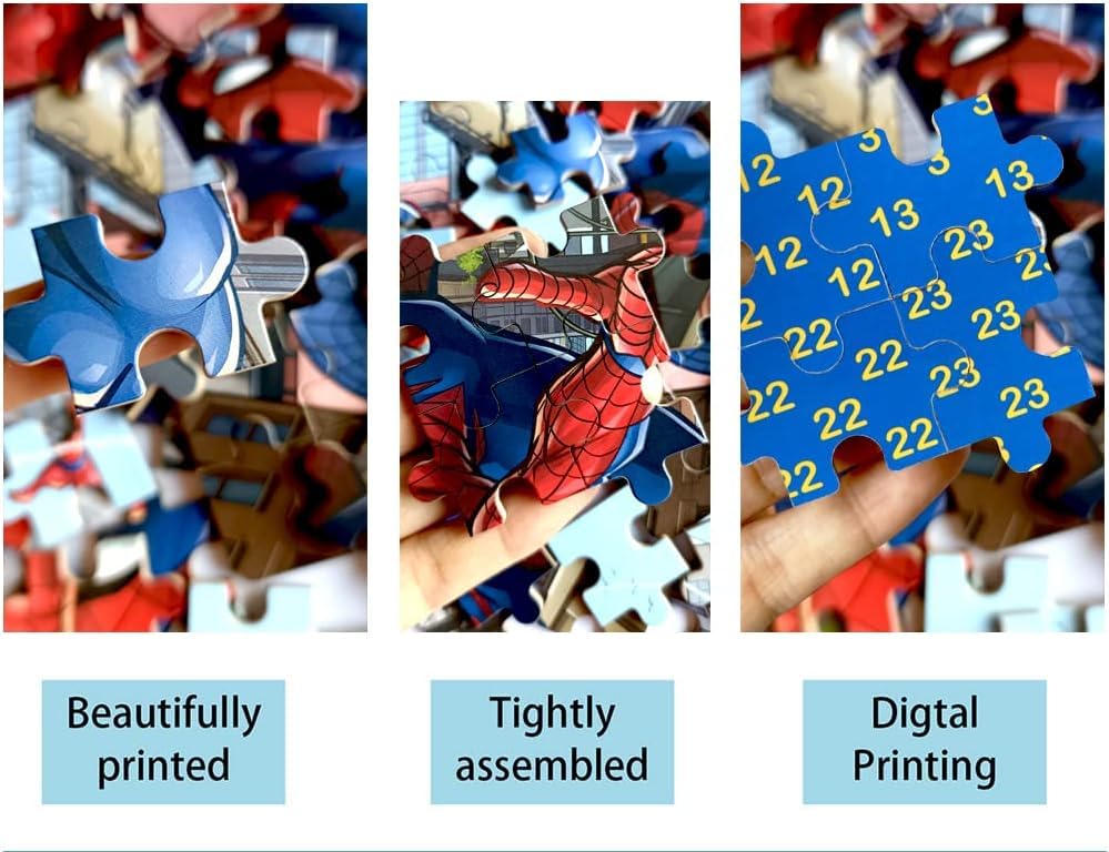Close-up of chunky easy-grip puzzle pieces from the 60-piece set