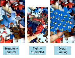 Close-up of chunky easy-grip puzzle pieces from the 60-piece set