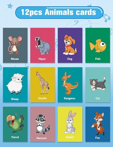 EduCuties animal flash cards set helps kids recognize animals during play