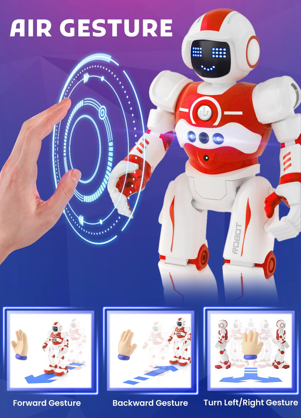 EduCuties robot toy with 50 programmable actions for customization