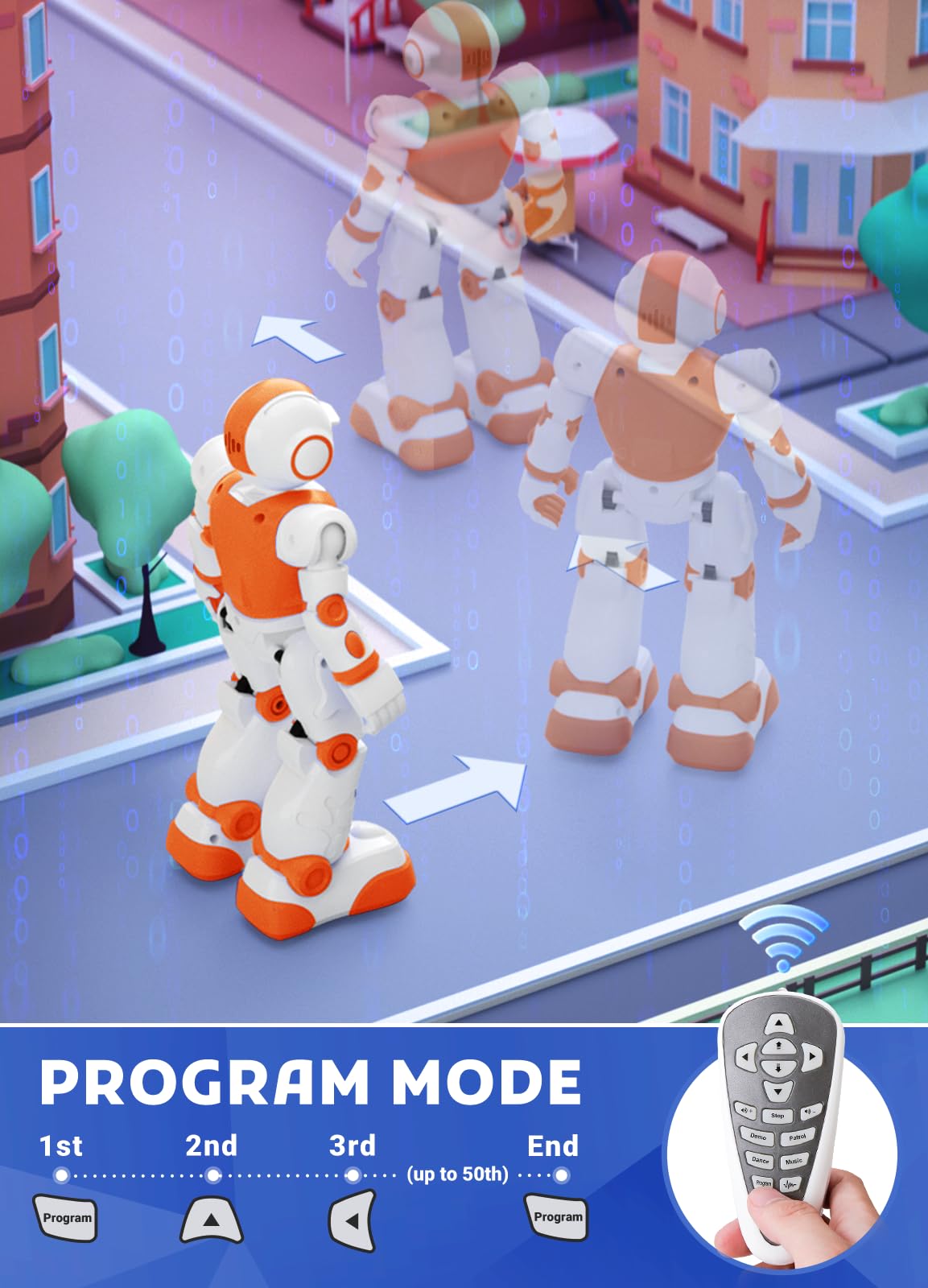EduCuties robot toy delivers about 60 minutes of play per charge.