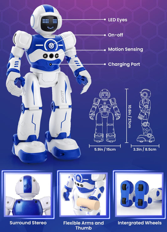EduCuties gesture-control robot toy demonstrates hand-command movements for intuitive control.
