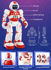 EduCuties robot toy gesture-sensing control guiding movements