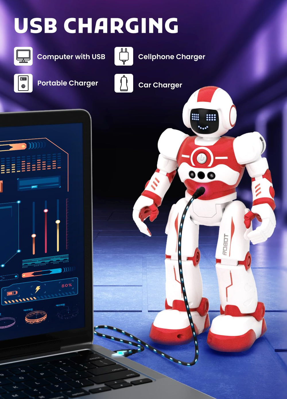 EduCuties robot toy non-toxic ABS material for safe play