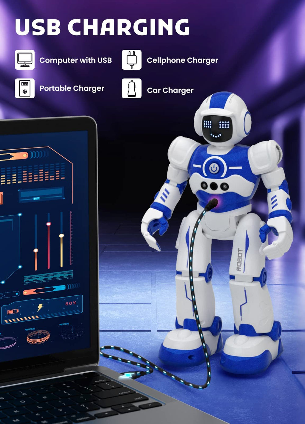 EduCuties robot with obstacle avoidance supports safer guided play.