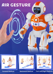 EduCuties robot toy demonstrates programmable actions for creative play.
