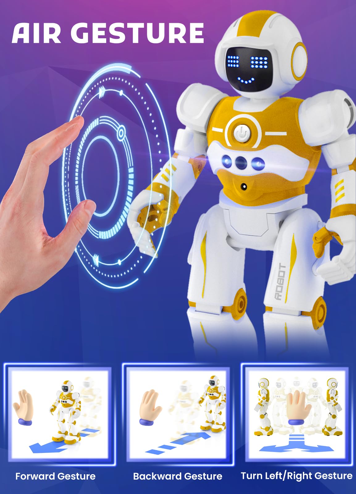 EduCuties robot toy programming mode, teaches sequencing through action playback