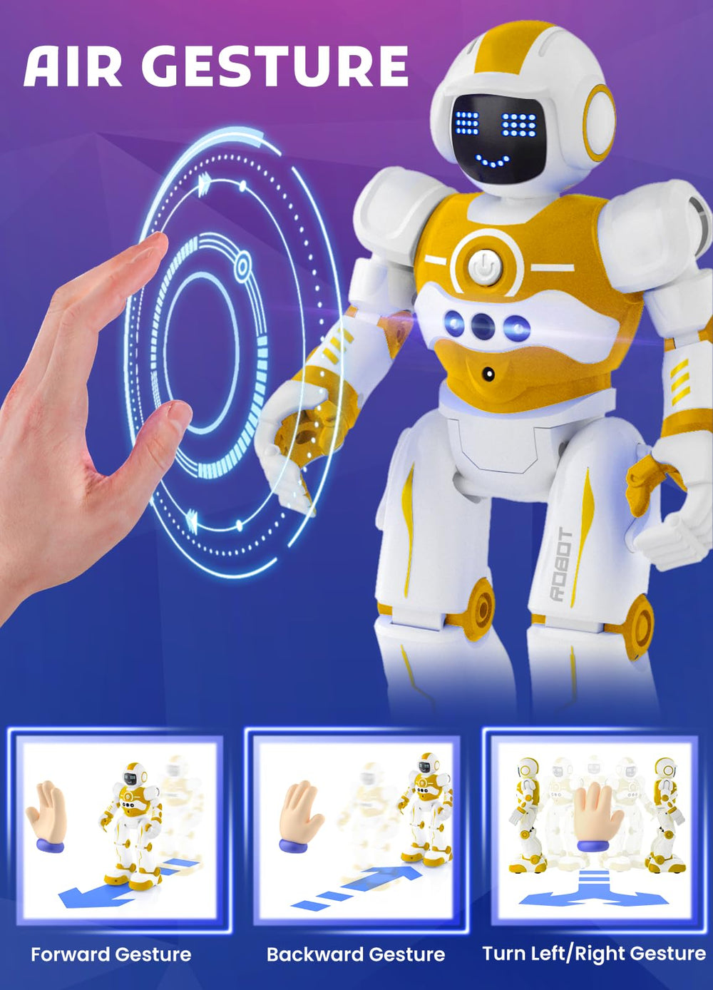 EduCuties robot toy programming mode, teaches sequencing through action playback