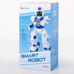 EduCuties rechargeable robot toy charging via USB for easy power.