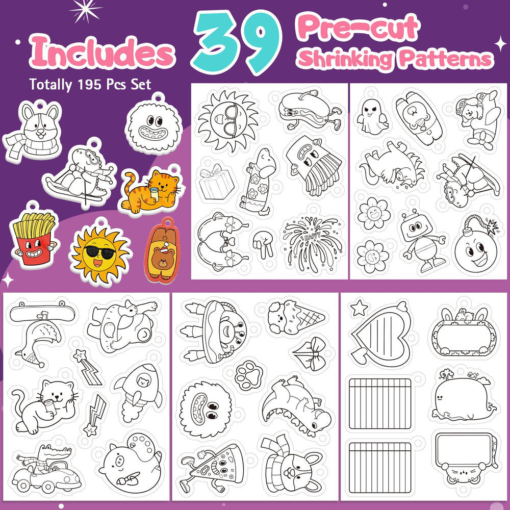 Edulok blank shrink plastic sheets ready for custom designs