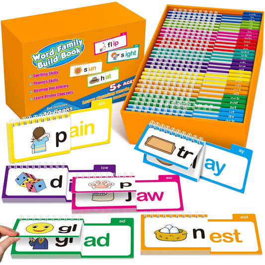 Edulok phonics flash cards word family build book cover sparks early reading curiosity.