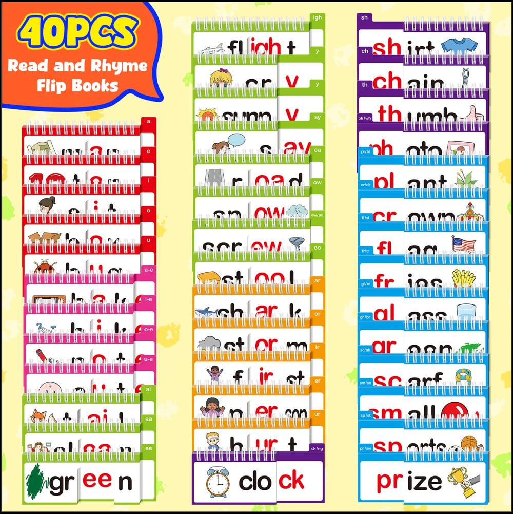 Edulok read and rhyme flip activity pages ready for hands-on practice