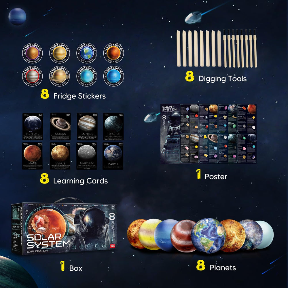 EDUMAN Gemstone Dig Kit dig map helps keep exploration organized