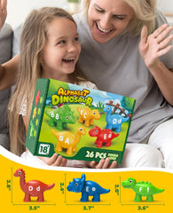 Edumoteso gift-ready dinosaur alphabet set makes a thoughtful learning present for kids.