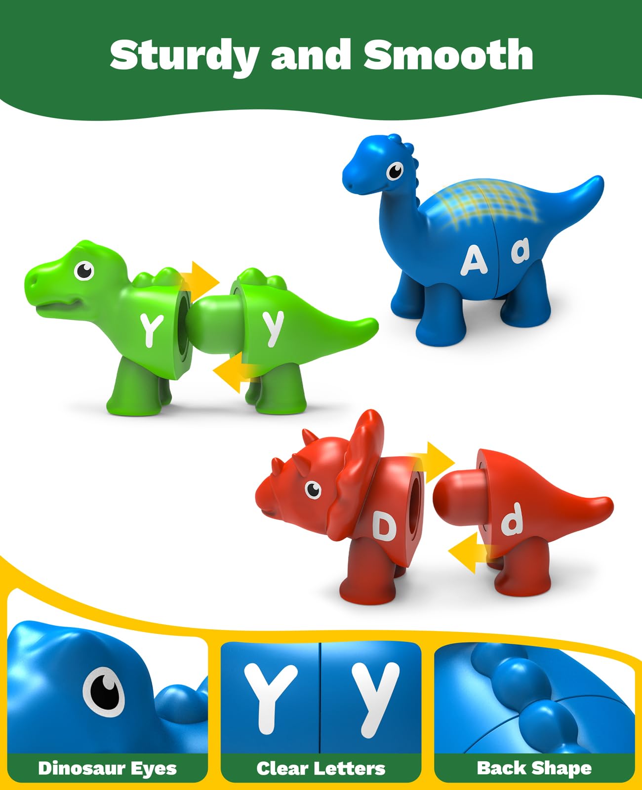 Edumoteso safe-plastic dinosaurs feature smooth edges for worry-free play.