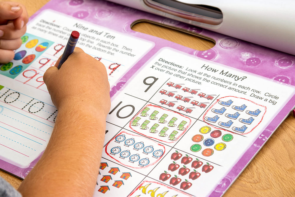 Edupress Pete the Cat activity pad letters and numbers page supports counting and recognition