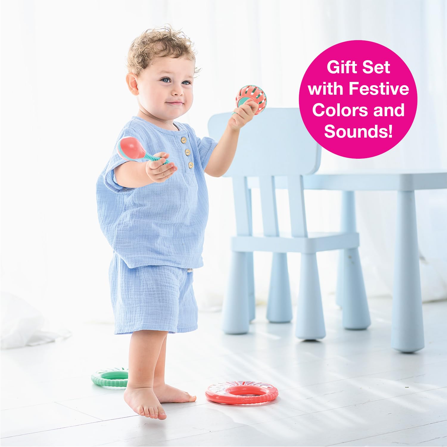 Edushape Festival bell improves auditory awareness during play.