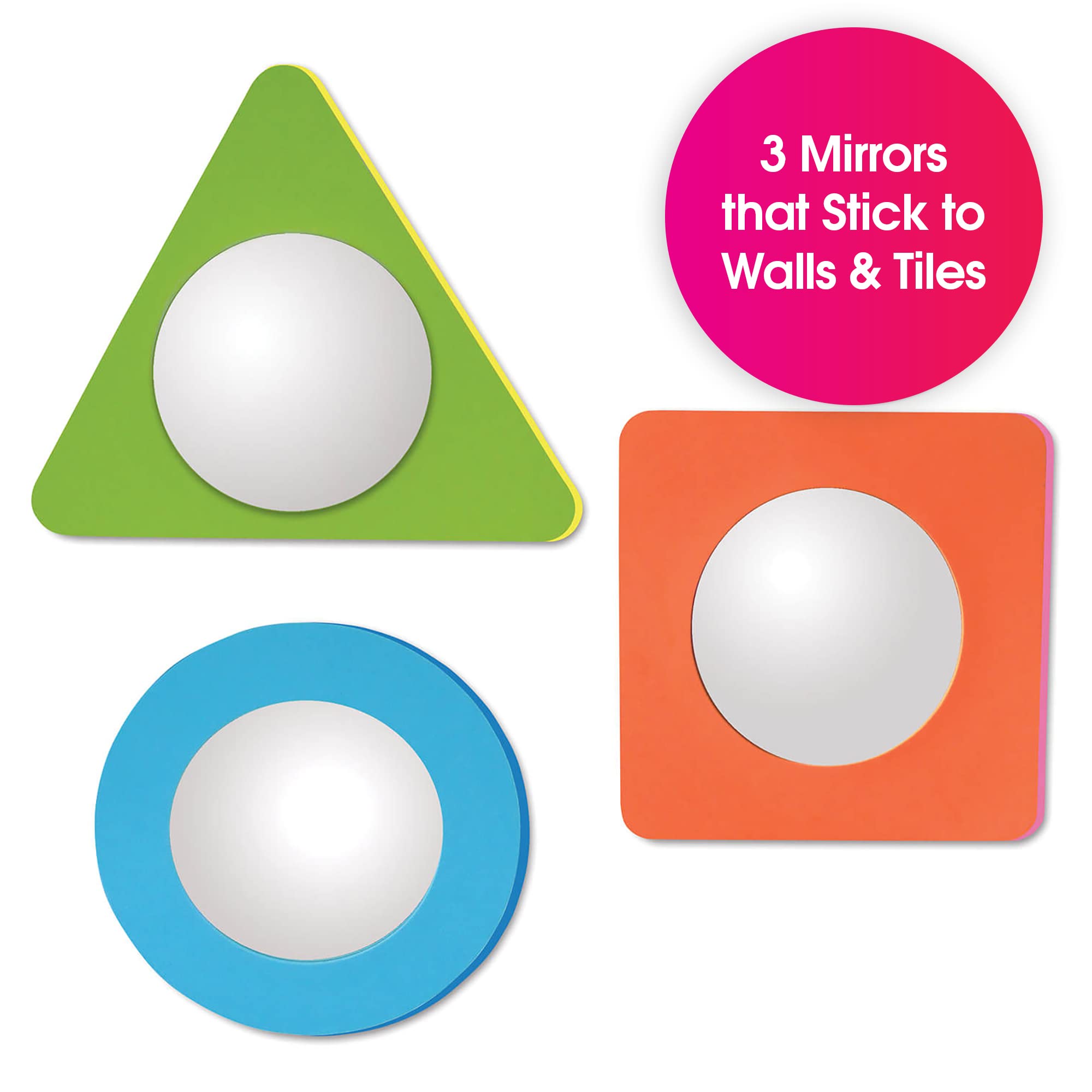 Edushape mirror sticks to wet tub surfaces for easy play