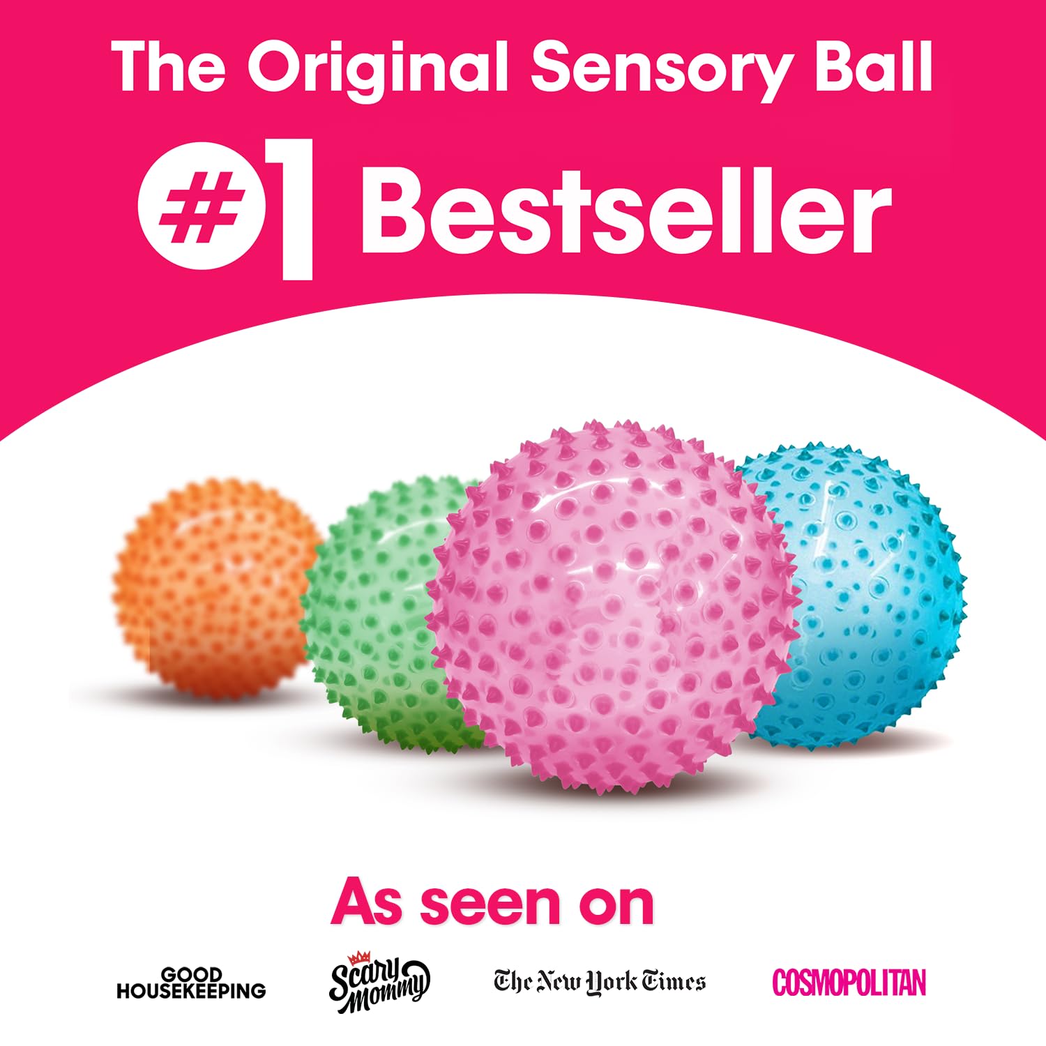 Edushape sensory ball baby hands gripping, supports grasping development.