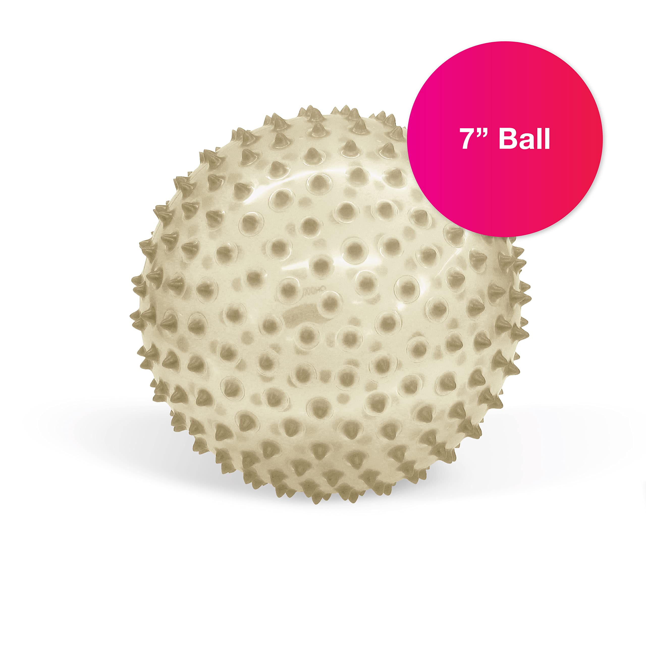 Edushape sensory ball offers bright colors to help visual tracking during play.
