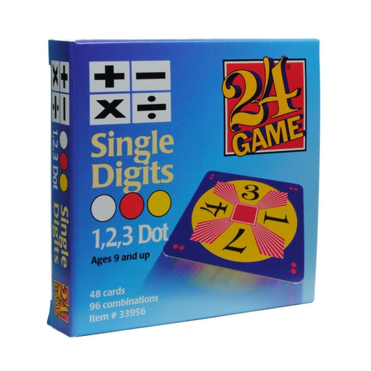 EDU-TOYS 24 Game deck with 48 single-digit cards for quick mental math practice on the go.