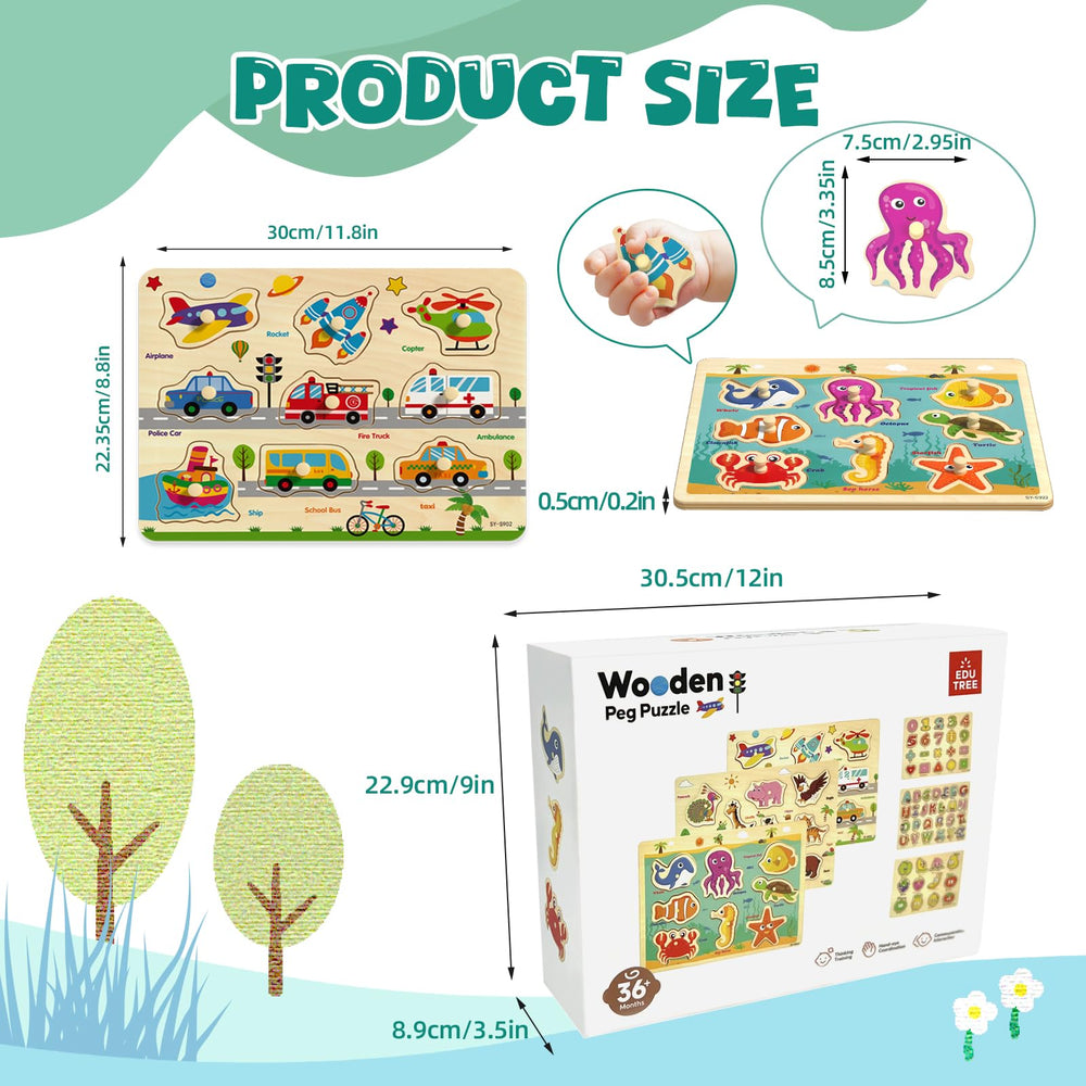 edutree peg puzzle marine-animals invites tactile exploration of ocean life.
