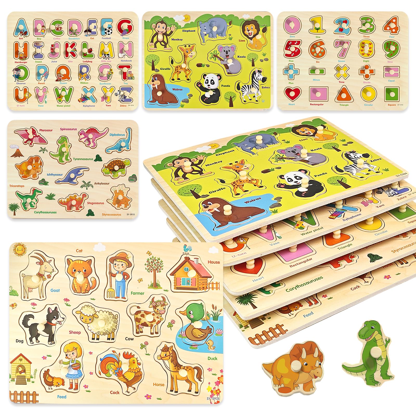 edutree wooden peg puzzle alphabet teases early literacy through hands-on play