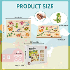 edutree wooden peg puzzle farm animals supports recognition with themed tasks