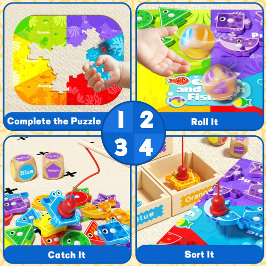 edutree wooden sorter boxes organize colors and shapes during engaging play