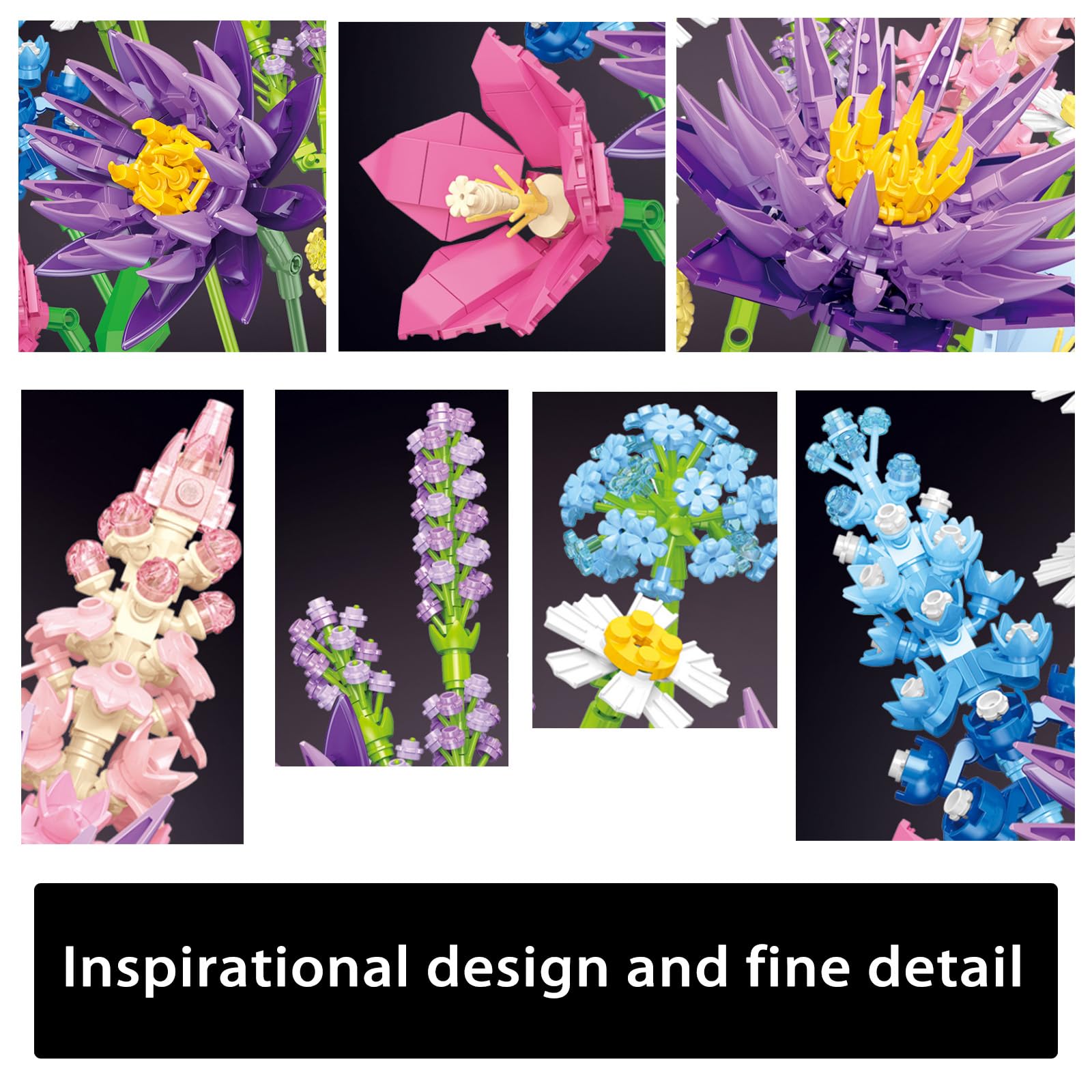 Emeetlinn Lavender and daisy blooms add vibrant color to any office space